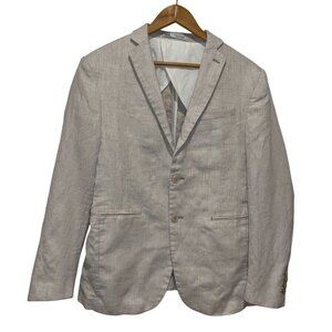 Zara Cream  Single Breasted Notch Lepel Two-Button Blazer Jacket Men's Size 40